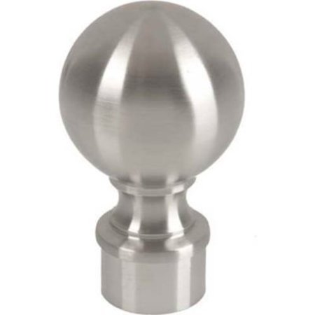 LAVI INDUSTRIES , Ball Finial, for 1.5" Tubing, Satin Stainless Steel 44-604/1H
